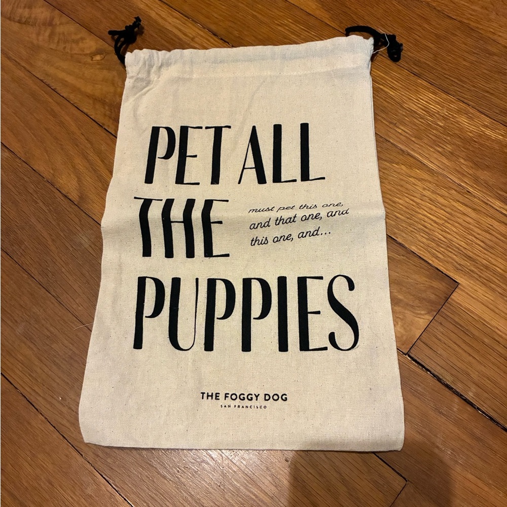 Foggy Dog Pet All the Puppies Cotton Drawstring Bag